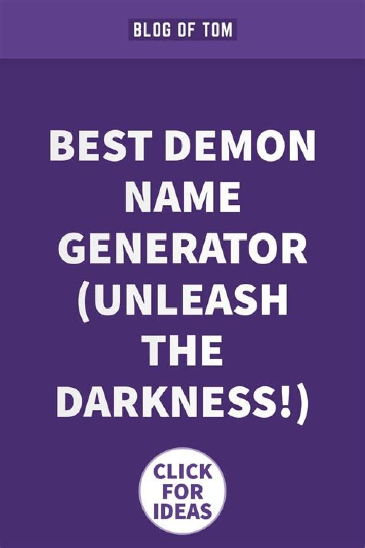 Demon Name Generator: Unleashing Your Inner Darkness