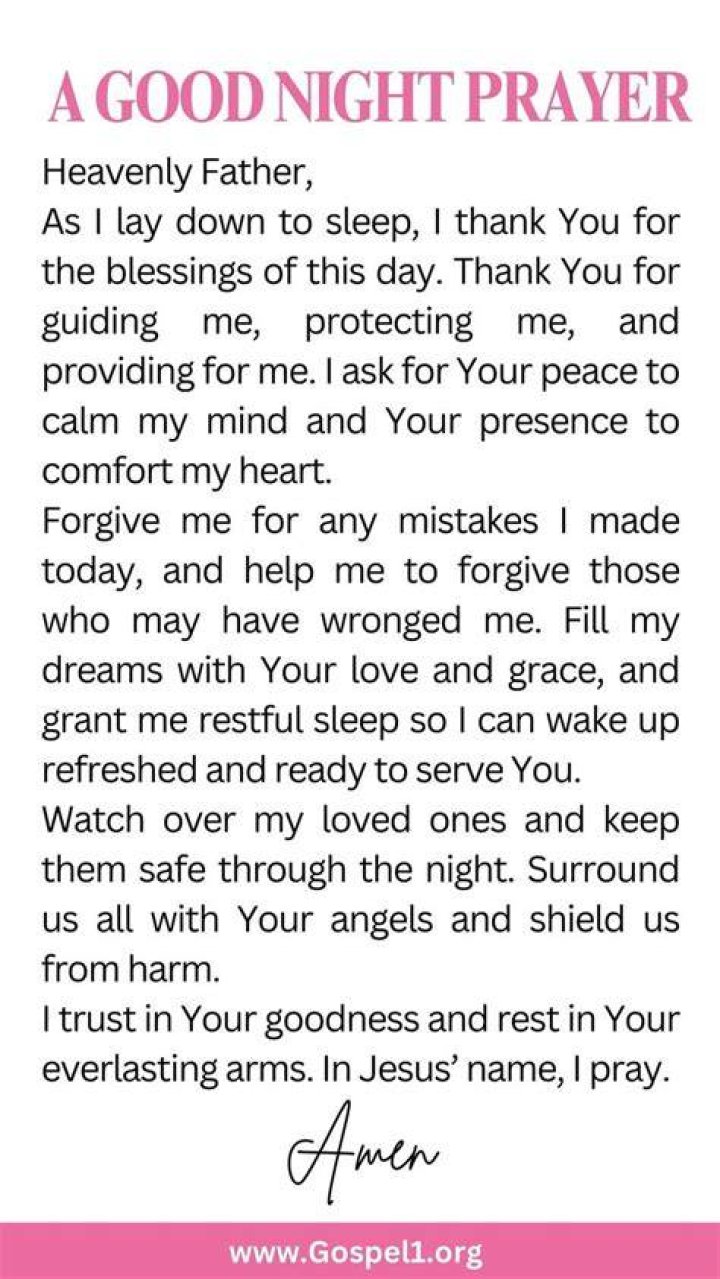Good Night Prayer: A Guide to Finding Peace and Serenity Before Sleep