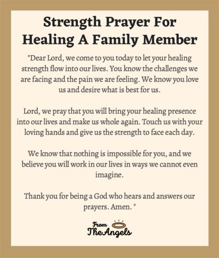 Prayer for Healing of Family Member: Finding Strength in Faith