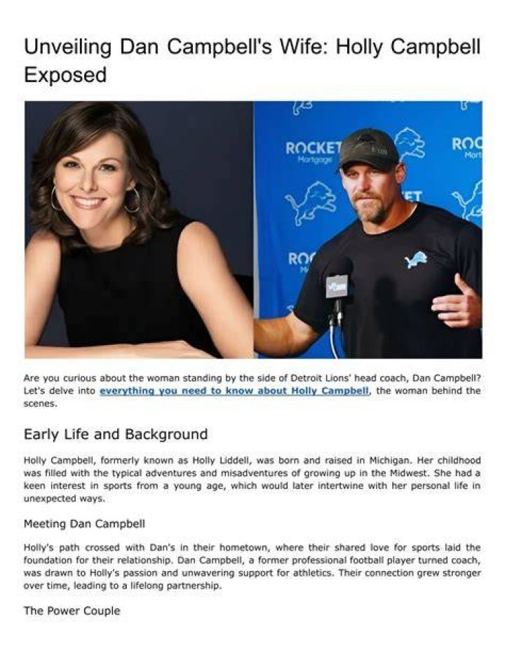 Unveiling the Life of Holly Campbell: A Journey Through Passion and Creativity