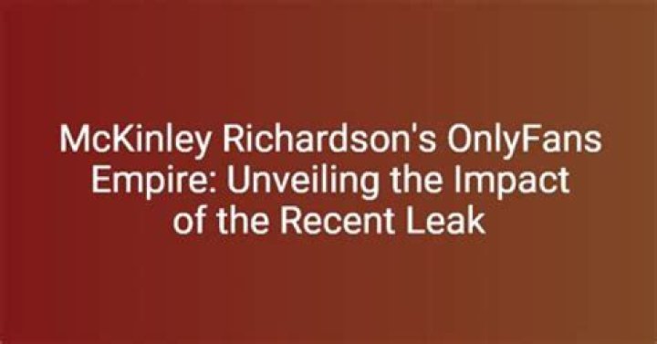 Unveiling the Secrets of McKinley Leaks: What You Need to Know